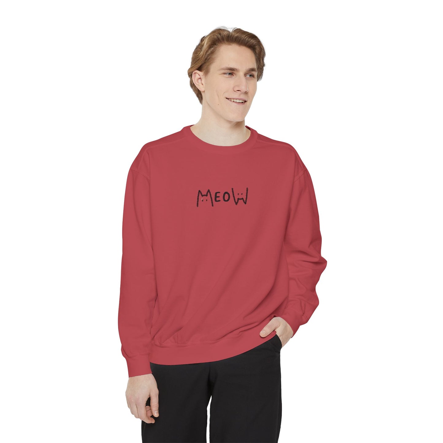 Meow_Unisex Garment-Dyed Sweatshirt