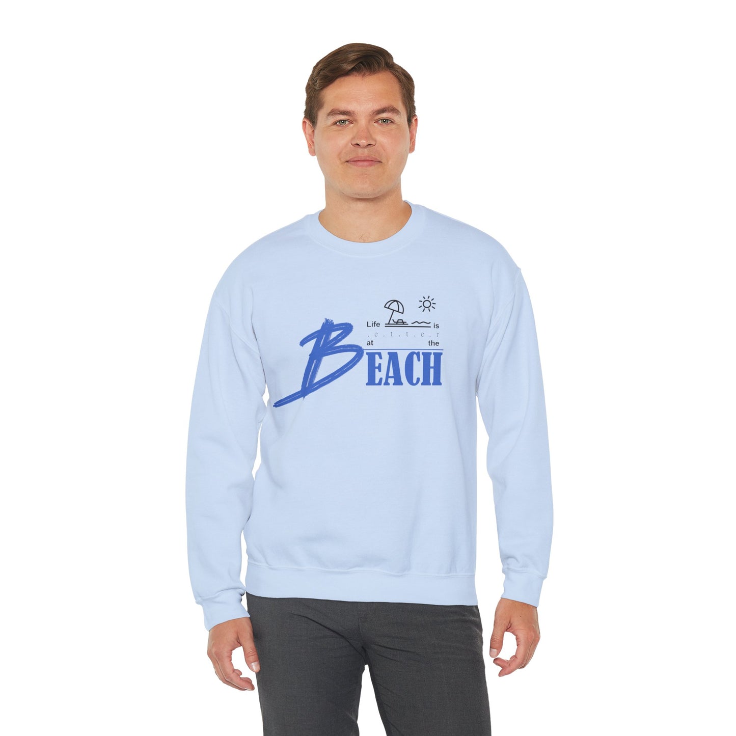Life is Better at the Beach | Unisex Heavy Blend™ Crewneck Sweatshirt