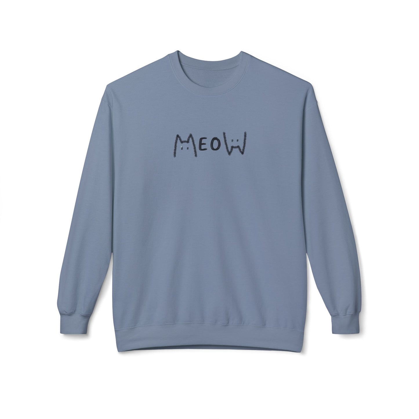 Meow_Unisex Midweight Softstyle Fleece Crewneck Sweatshirt