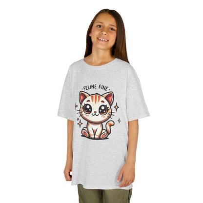 Feline Fine | Kids Heavy Cotton™ Tee