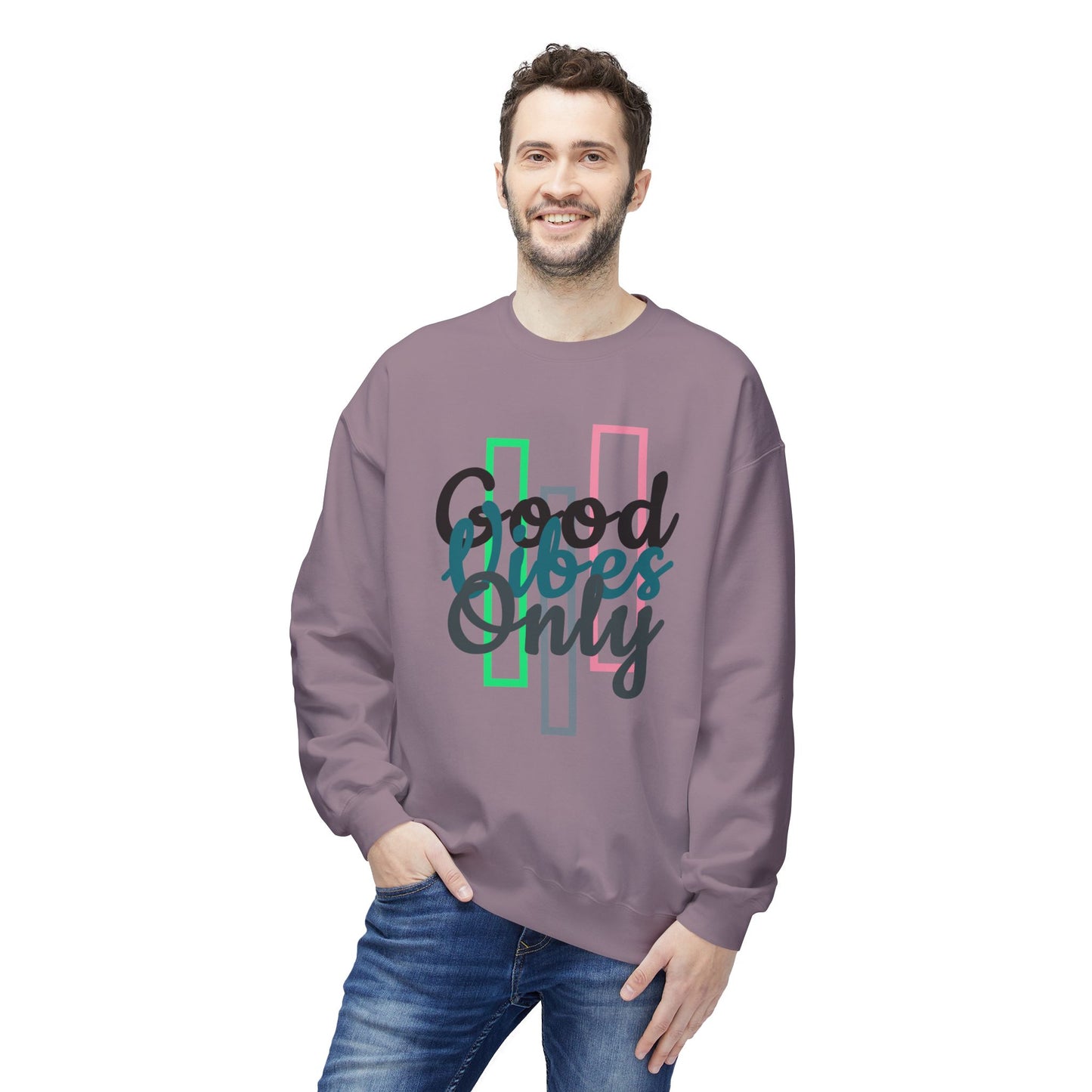Good Vibes Only | Unisex Midweight Softstyle Fleece Crewneck Sweatshirt