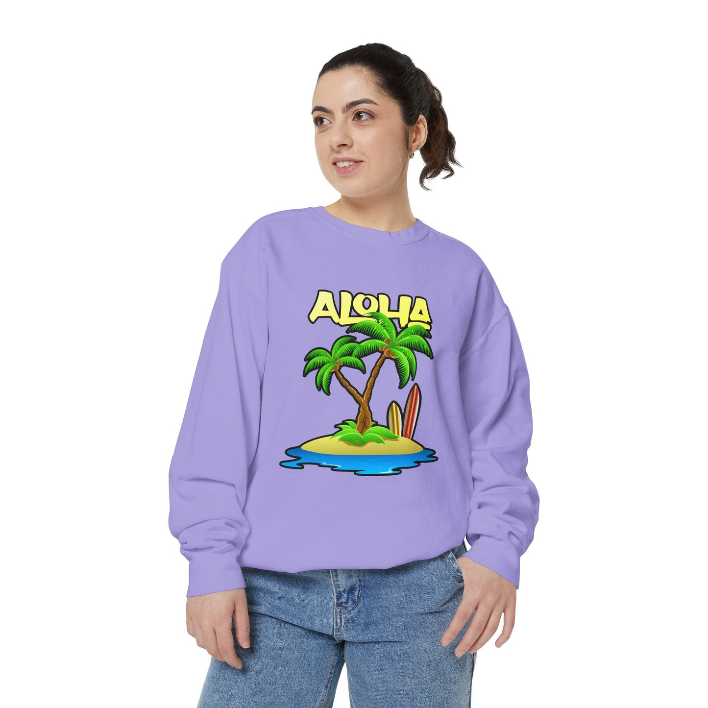 ALOHA | Unisex Garment-Dyed Sweatshirt