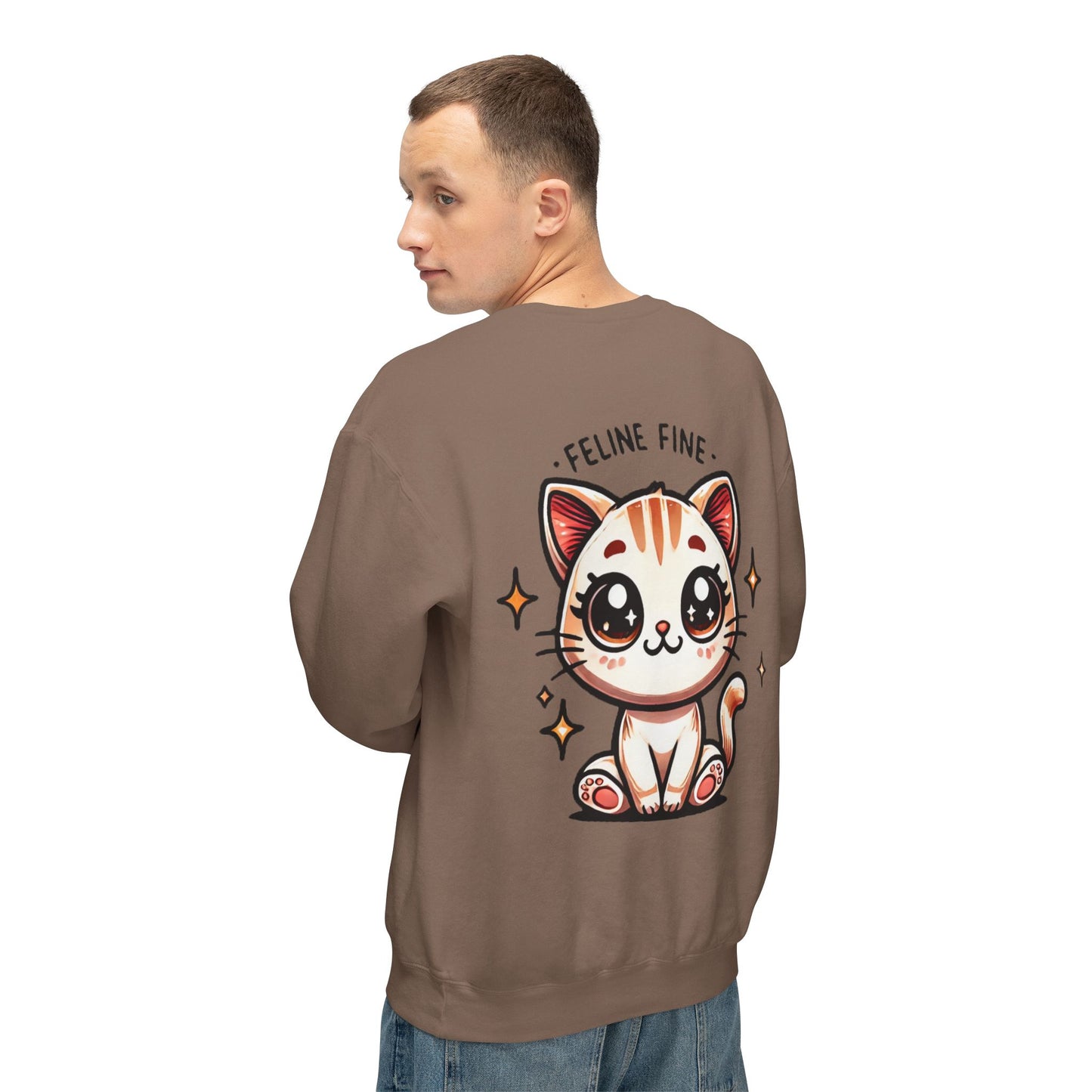 Feline Fine | Unisex Lightweight Crewneck Sweatshirt