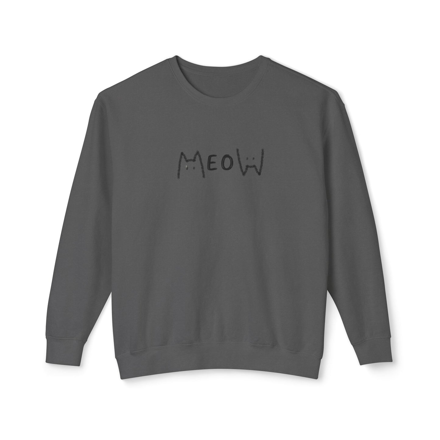 Meow_Unisex Lightweight Crewneck Sweatshirt