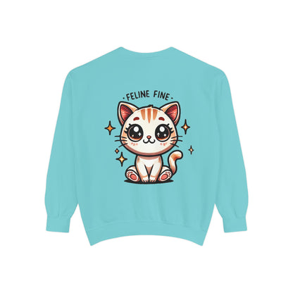 Feline Fine | Unisex Garment-Dyed Sweatshirt