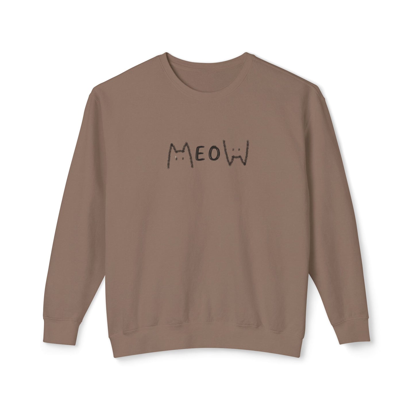 Meow_Unisex Lightweight Crewneck Sweatshirt
