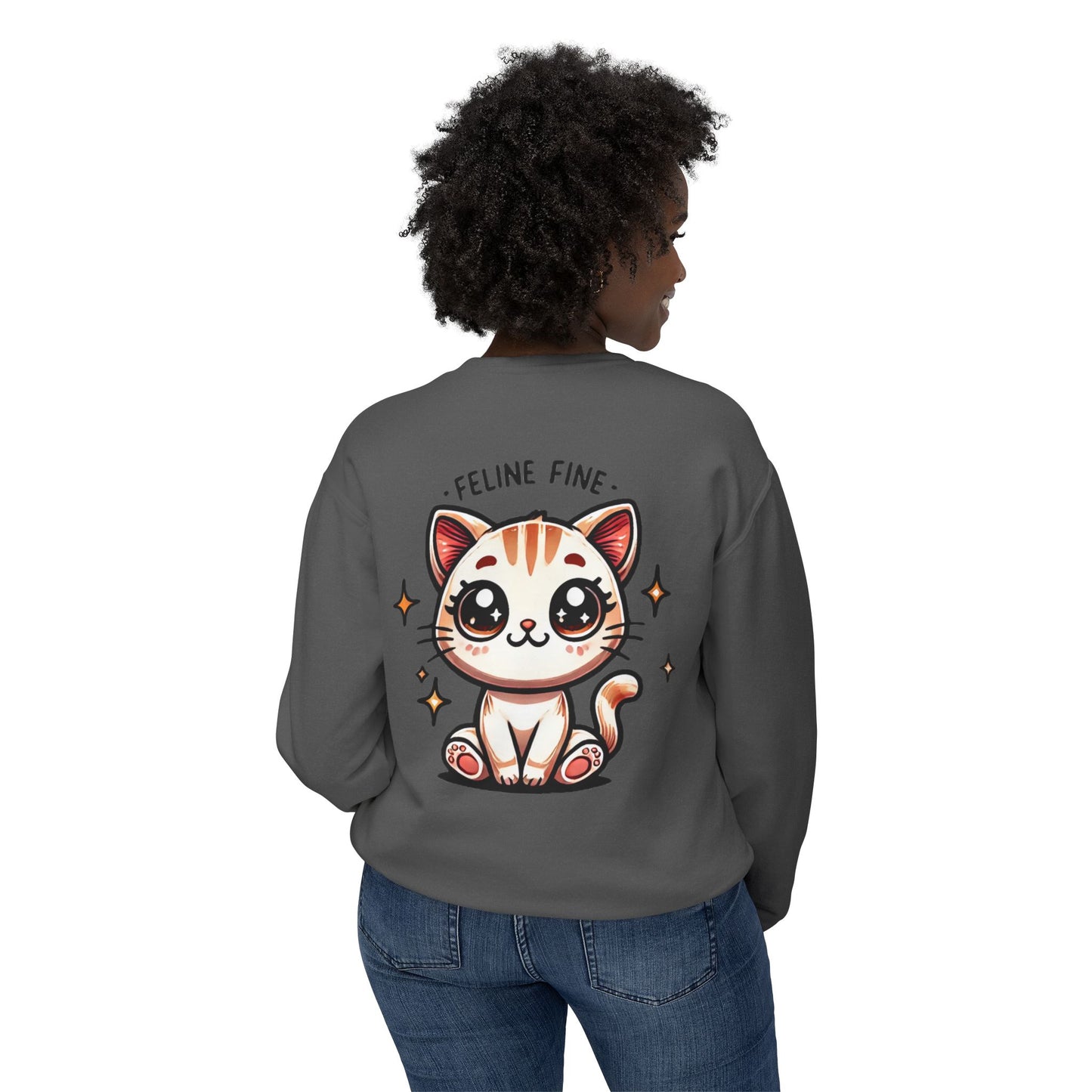 Feline Fine | Unisex Lightweight Crewneck Sweatshirt