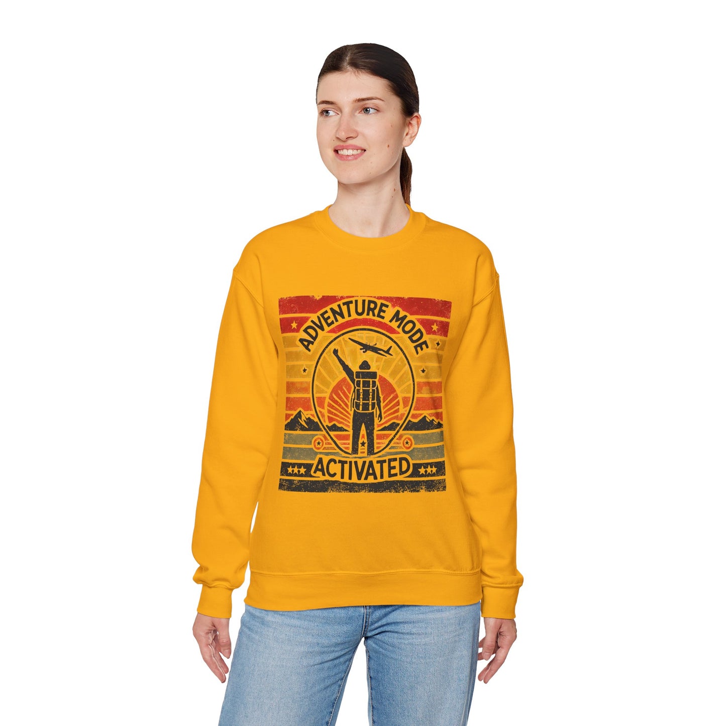 Adventure Mode Activated | Unisex Heavy Blend™ Crewneck Sweatshirt
