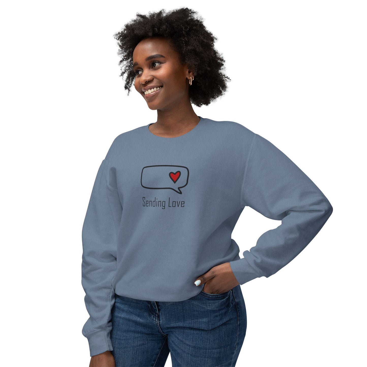 Sending Love_Unisex Lightweight Crewneck Sweatshirt