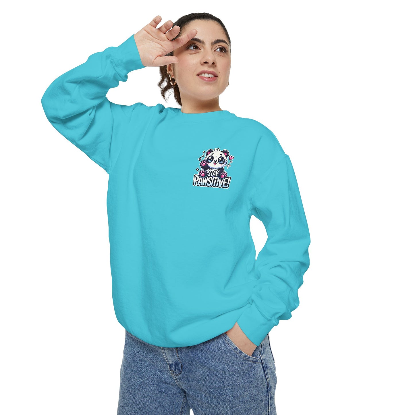 Pawsitive | Unisex Garment-Dyed Sweatshirt
