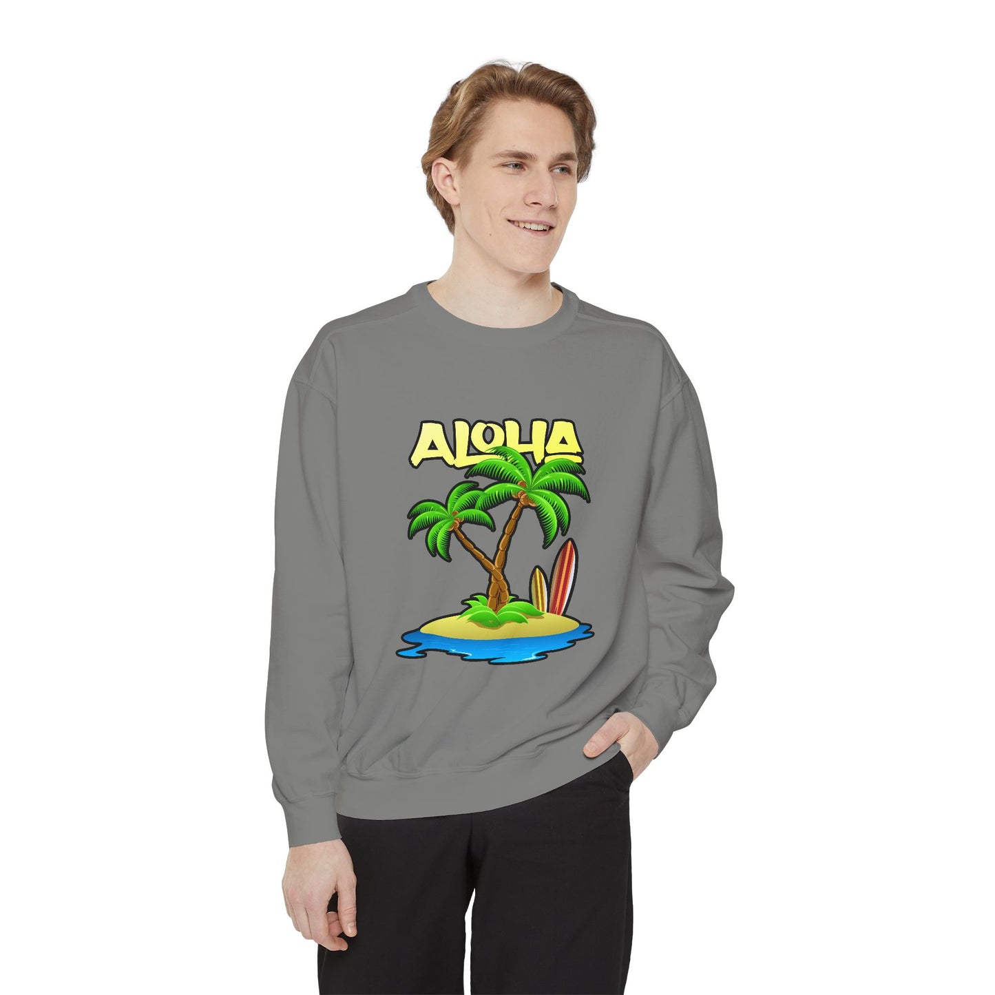 ALOHA | Unisex Garment-Dyed Sweatshirt