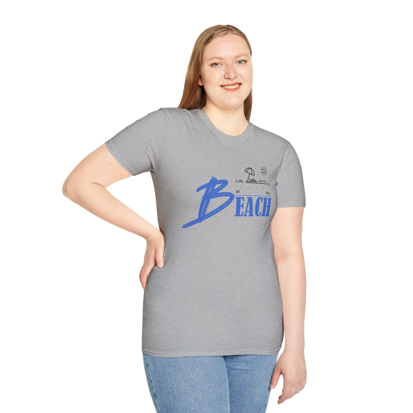 Life is Better at the Beach | Unisex Softstyle T-Shirt