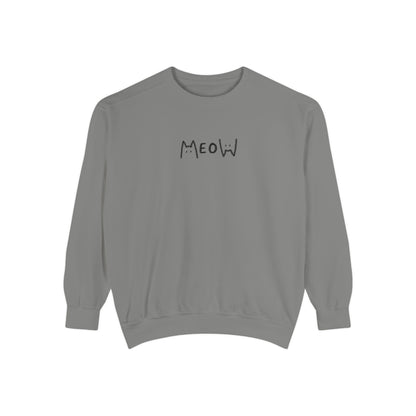 Meow_Unisex Garment-Dyed Sweatshirt