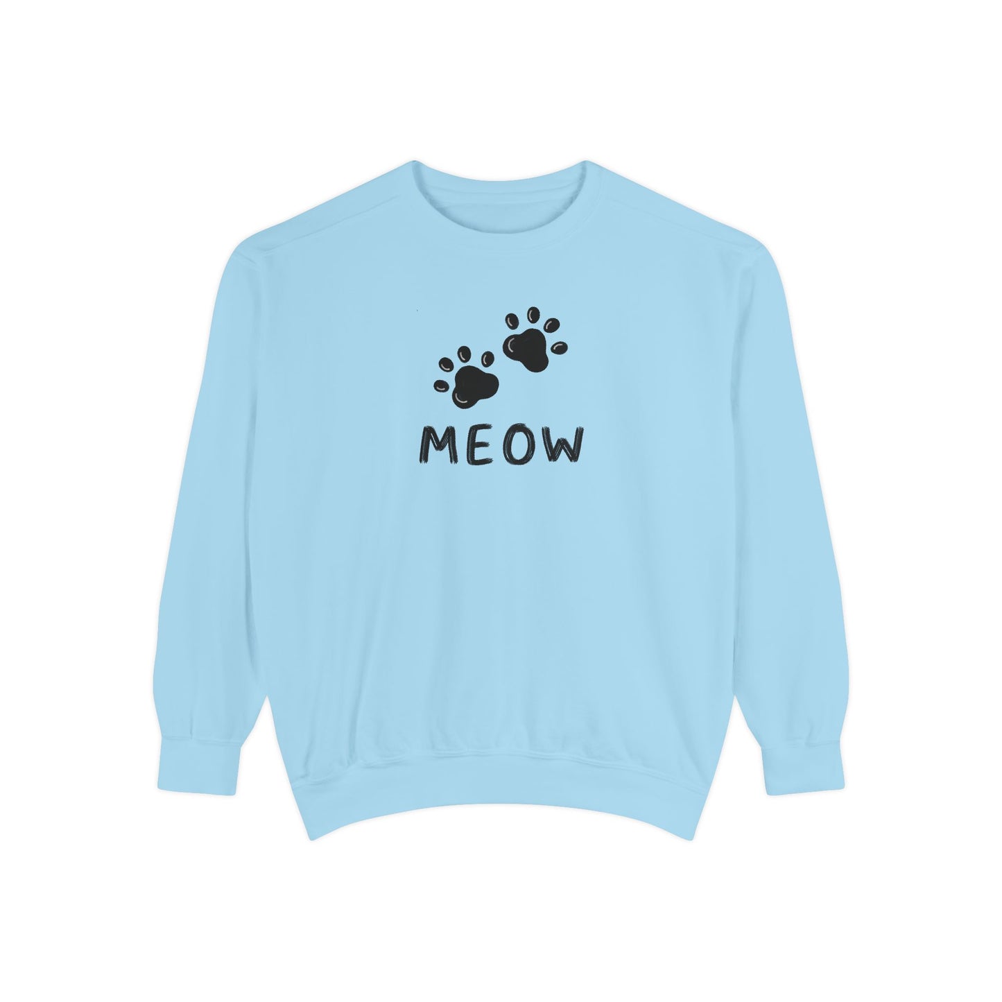 MEOW_Unisex Garment-Dyed Sweatshirt