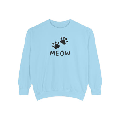 MEOW_Unisex Garment-Dyed Sweatshirt