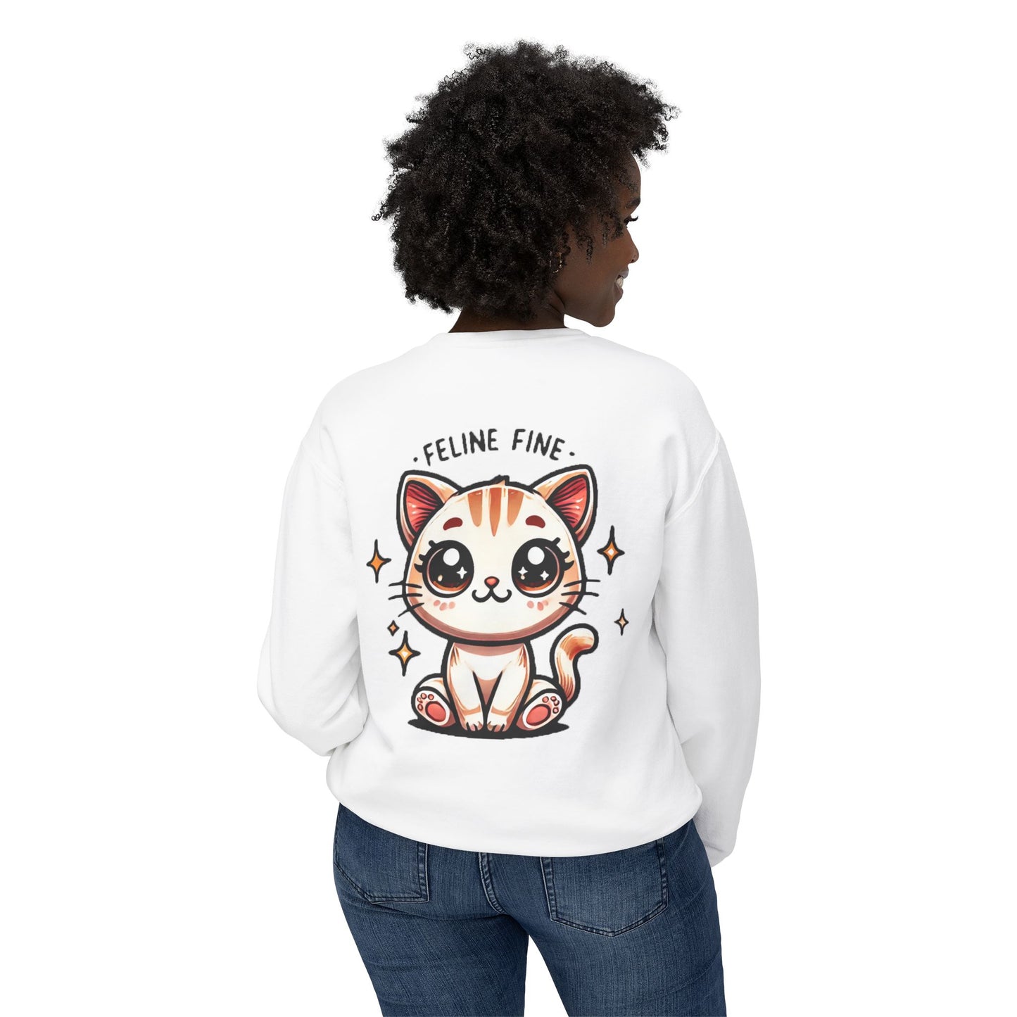 Feline Fine | Unisex Lightweight Crewneck Sweatshirt