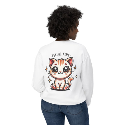 Feline Fine | Unisex Lightweight Crewneck Sweatshirt