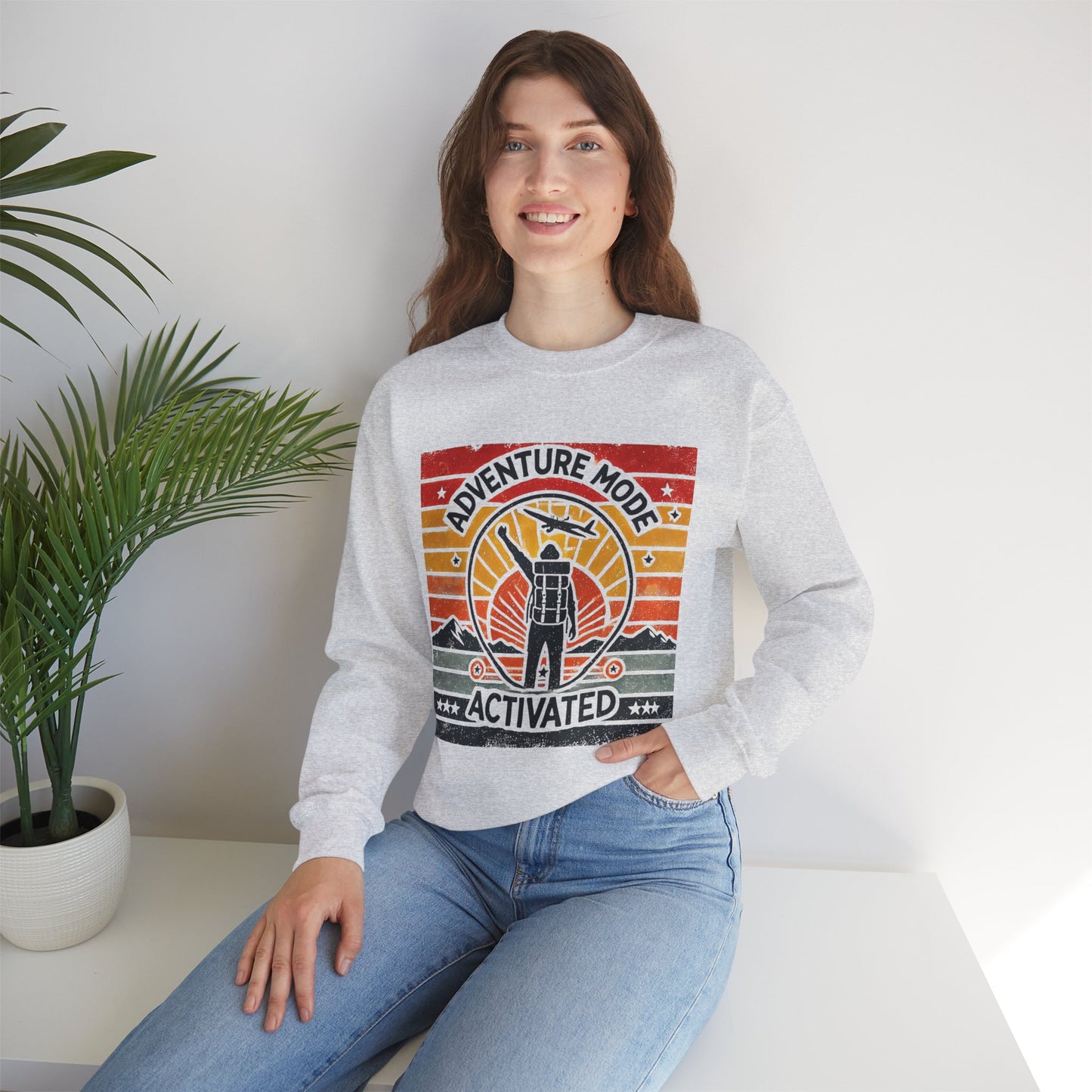Adventure Mode Activated | Unisex Heavy Blend™ Crewneck Sweatshirt