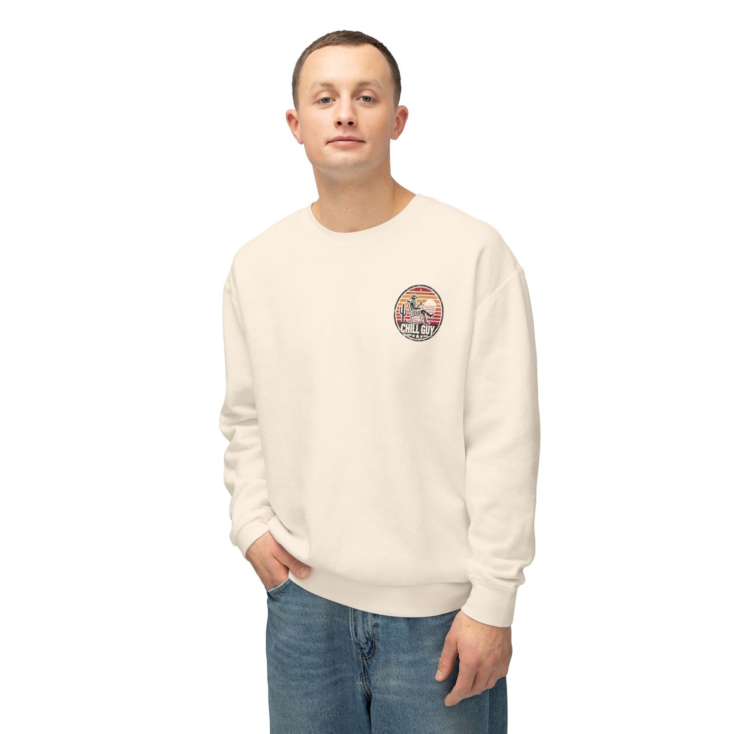 Chill Cowboy | Unisex Lightweight Crewneck Sweatshirt