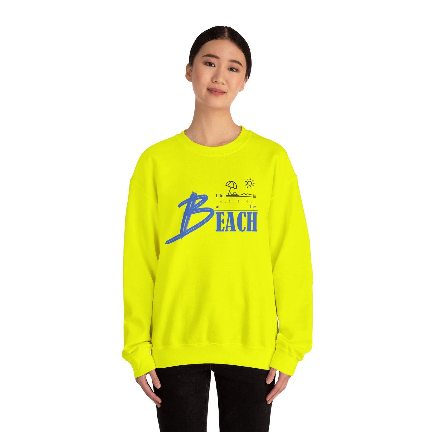 Life is Better at the Beach | Unisex Heavy Blend™ Crewneck Sweatshirt