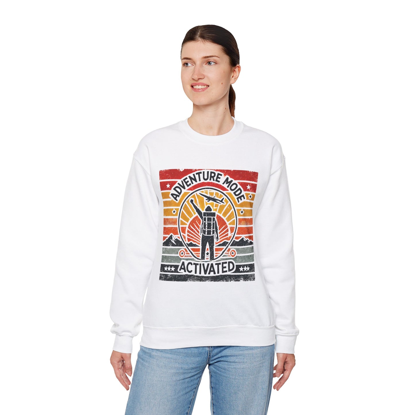 Adventure Mode Activated | Unisex Heavy Blend™ Crewneck Sweatshirt