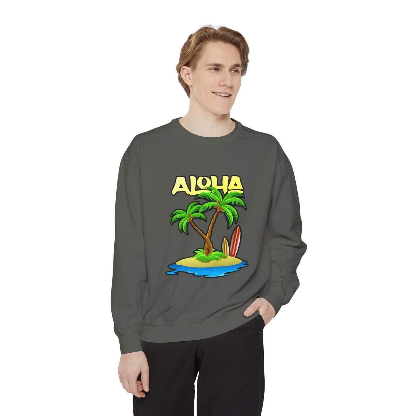 ALOHA | Unisex Garment-Dyed Sweatshirt