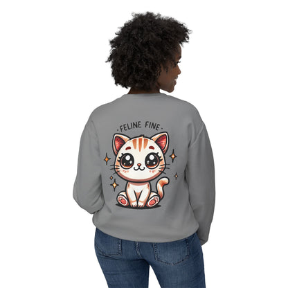Feline Fine | Unisex Lightweight Crewneck Sweatshirt