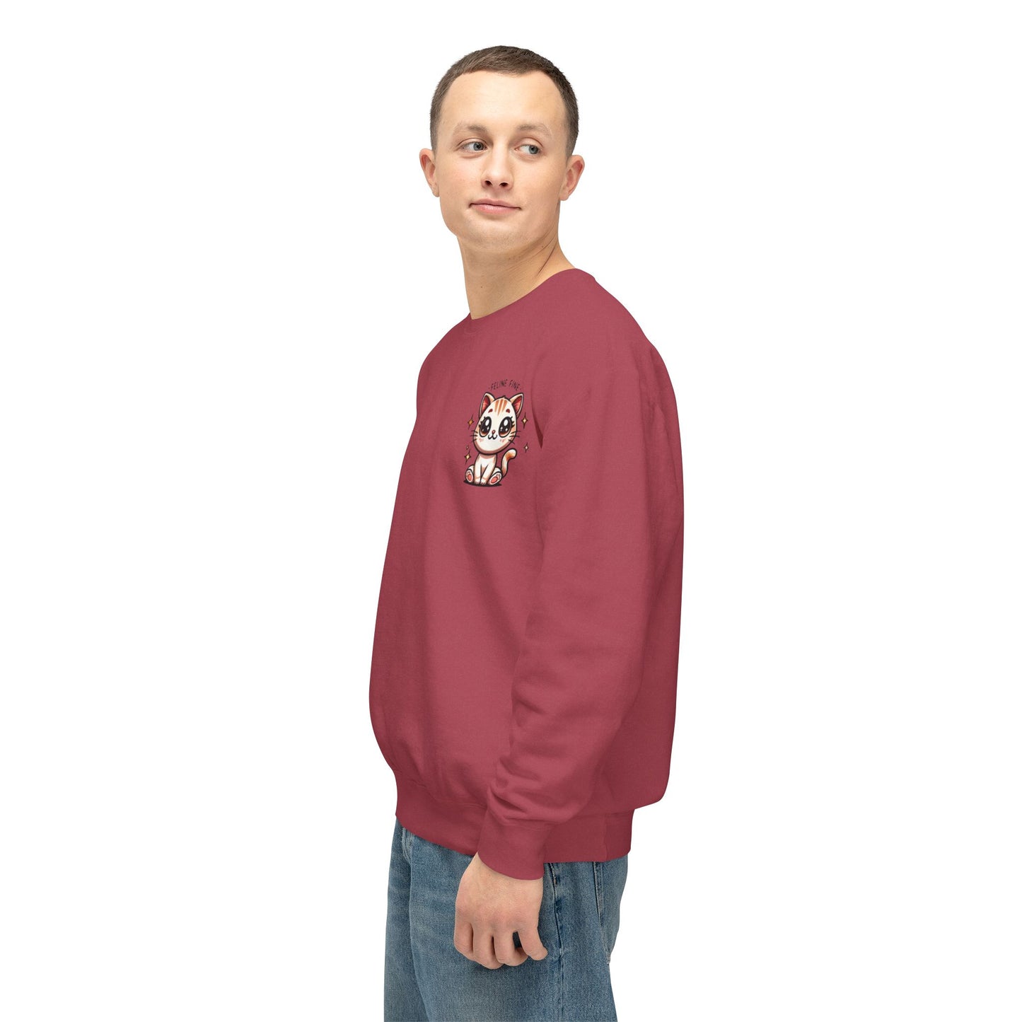 Feline Fine | Unisex Lightweight Crewneck Sweatshirt