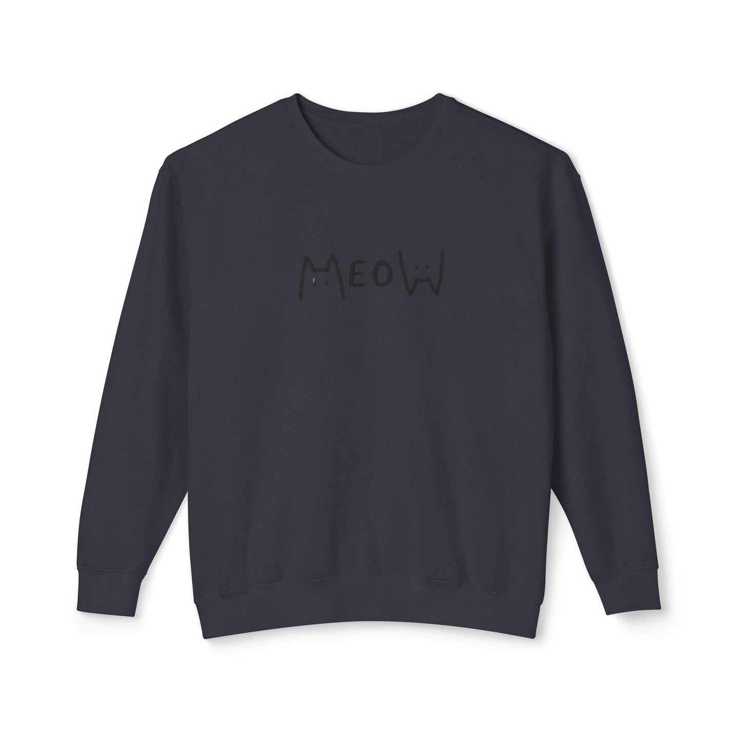 Meow_Unisex Lightweight Crewneck Sweatshirt