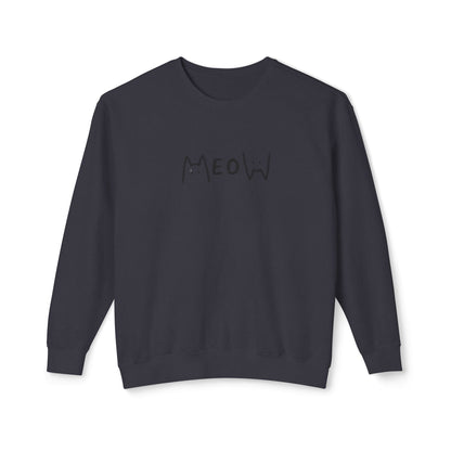 Meow_Unisex Lightweight Crewneck Sweatshirt