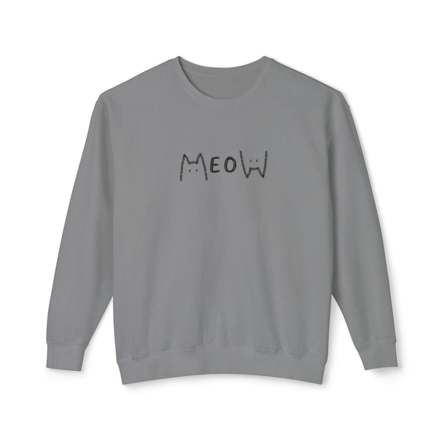 Meow_Unisex Lightweight Crewneck Sweatshirt