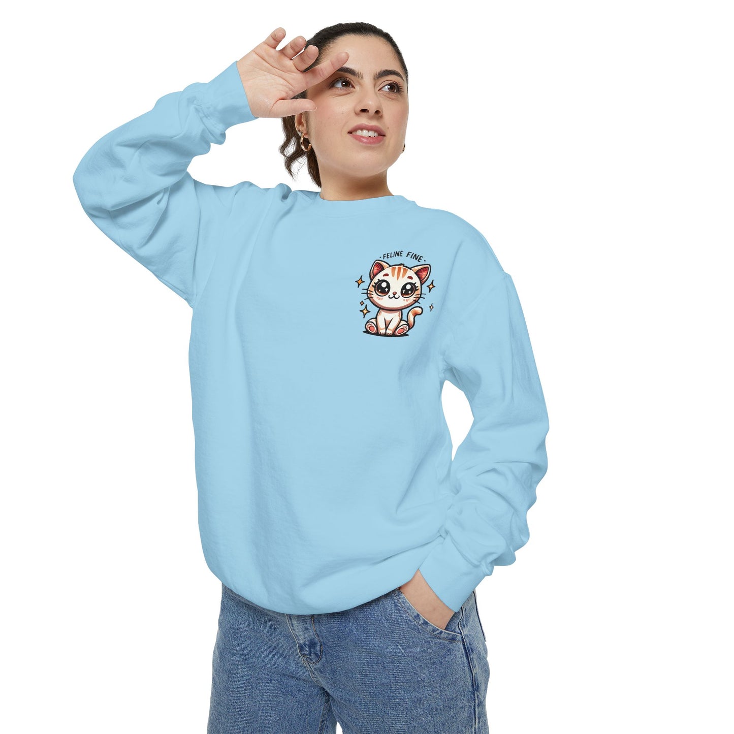 Feline Fine | Unisex Garment-Dyed Sweatshirt