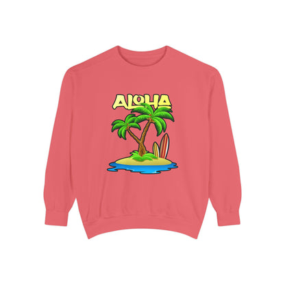 ALOHA | Unisex Garment-Dyed Sweatshirt