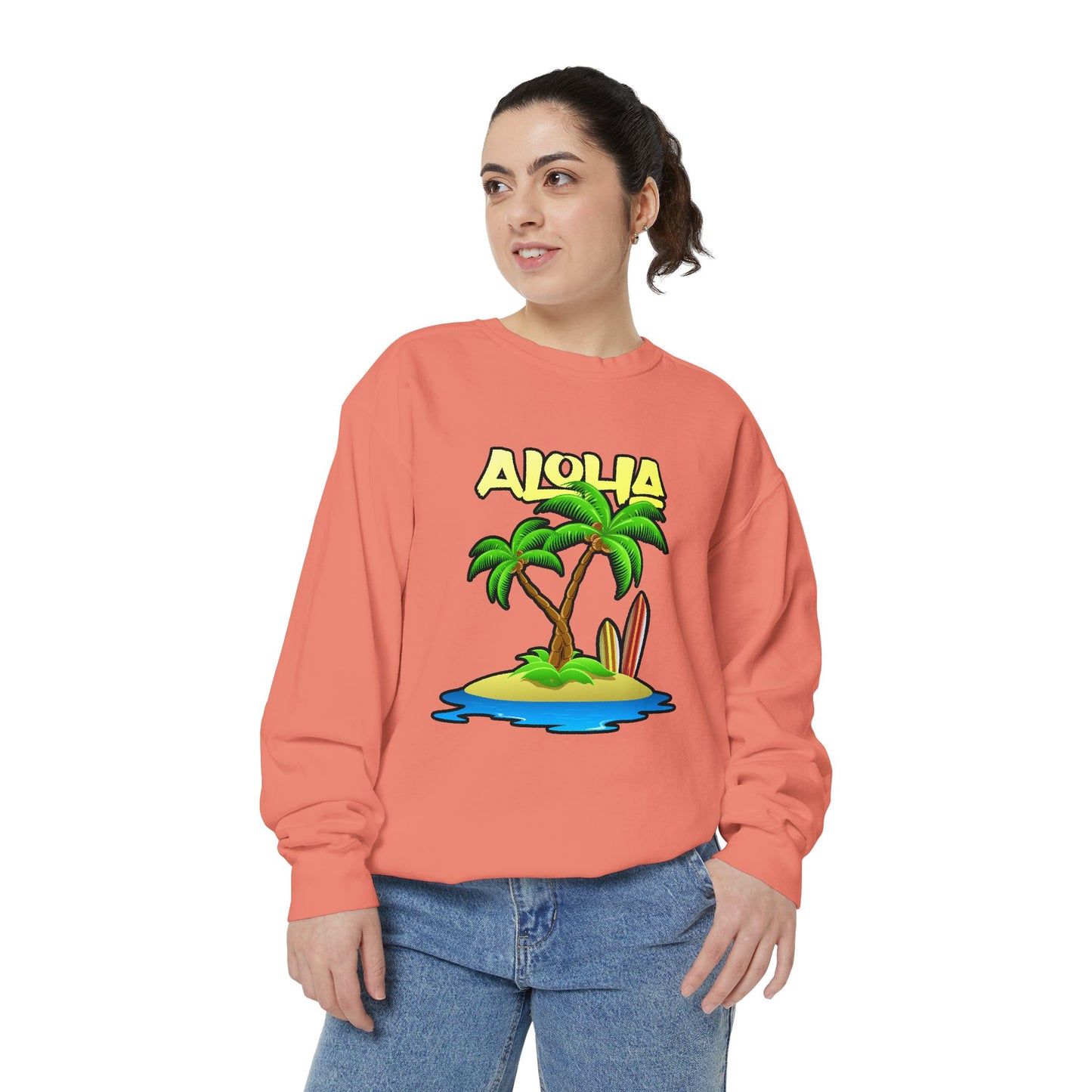 ALOHA | Unisex Garment-Dyed Sweatshirt