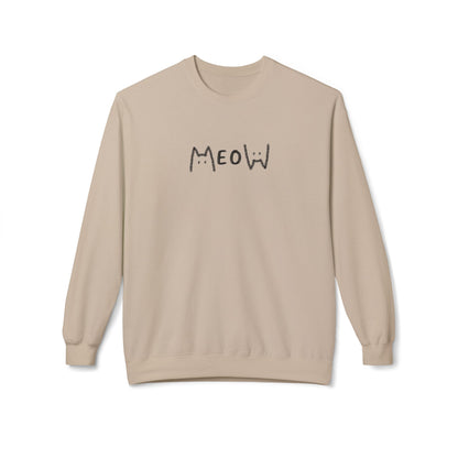 Meow_Unisex Midweight Softstyle Fleece Crewneck Sweatshirt