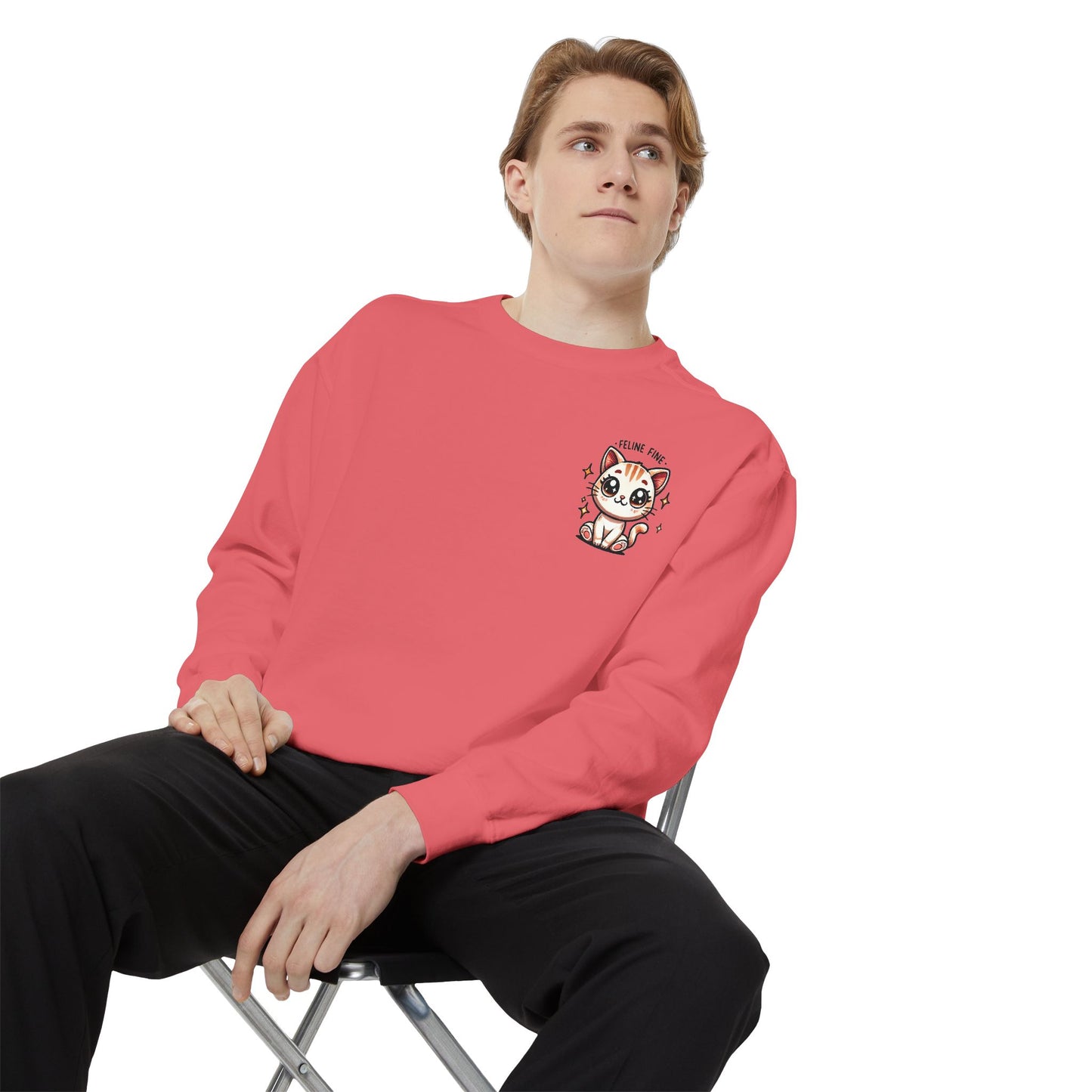 Feline Fine | Unisex Garment-Dyed Sweatshirt