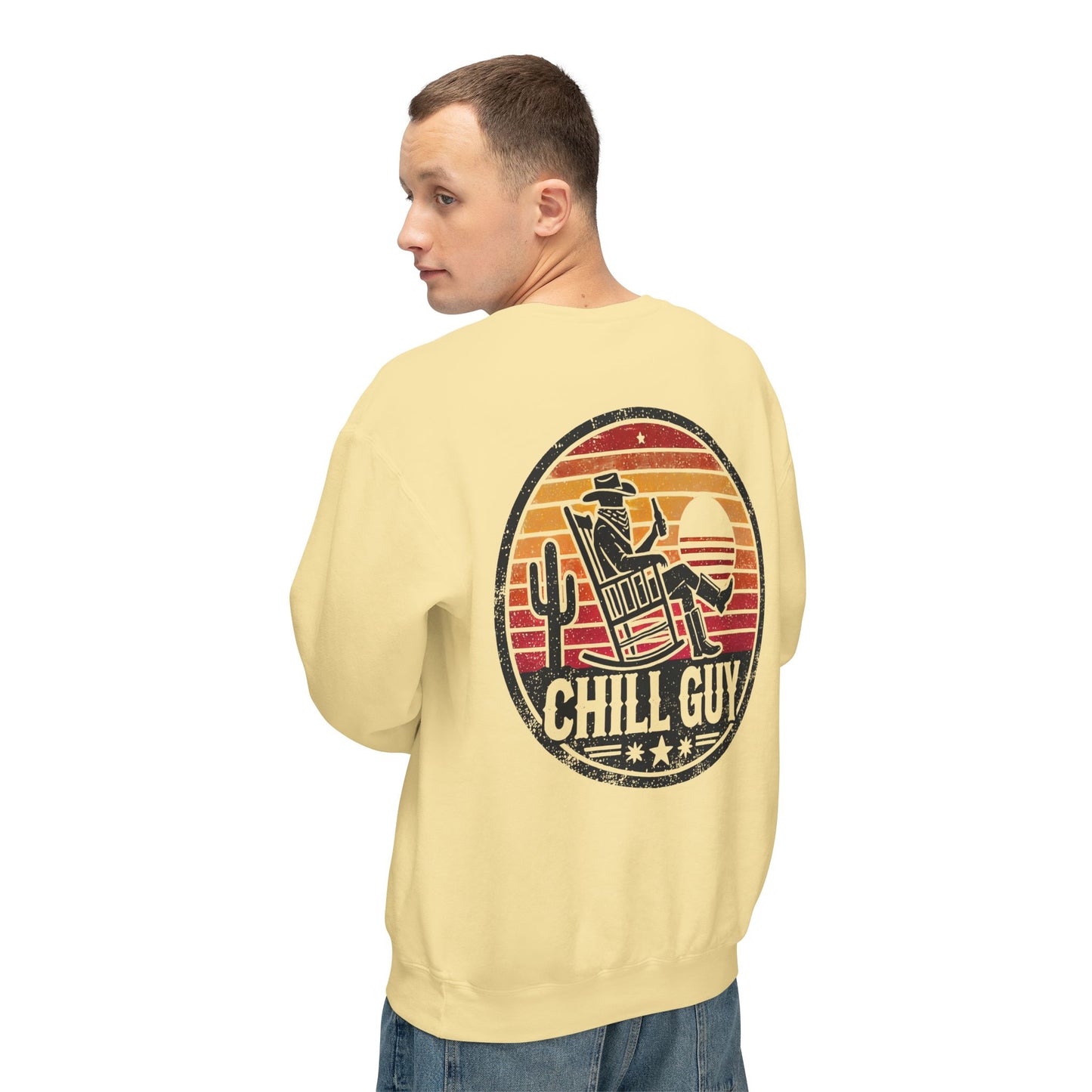 Chill Cowboy | Unisex Lightweight Crewneck Sweatshirt