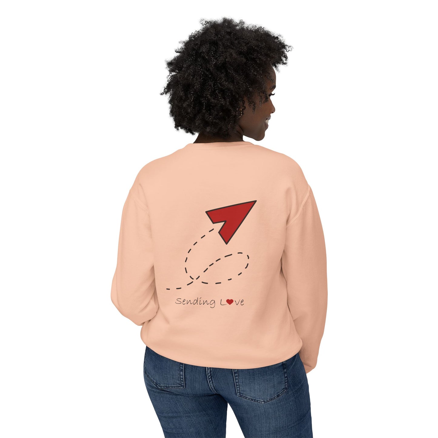 Sending Love | Unisex Lightweight Crewneck Sweatshirt