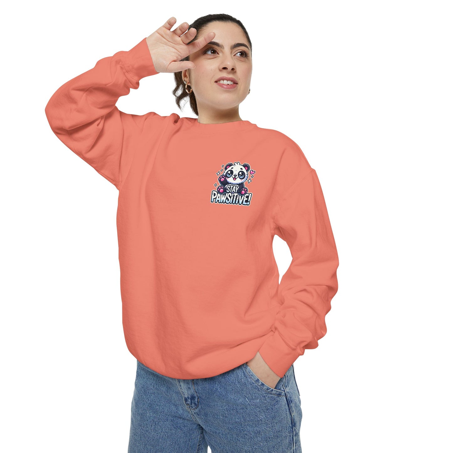 Pawsitive | Unisex Garment-Dyed Sweatshirt