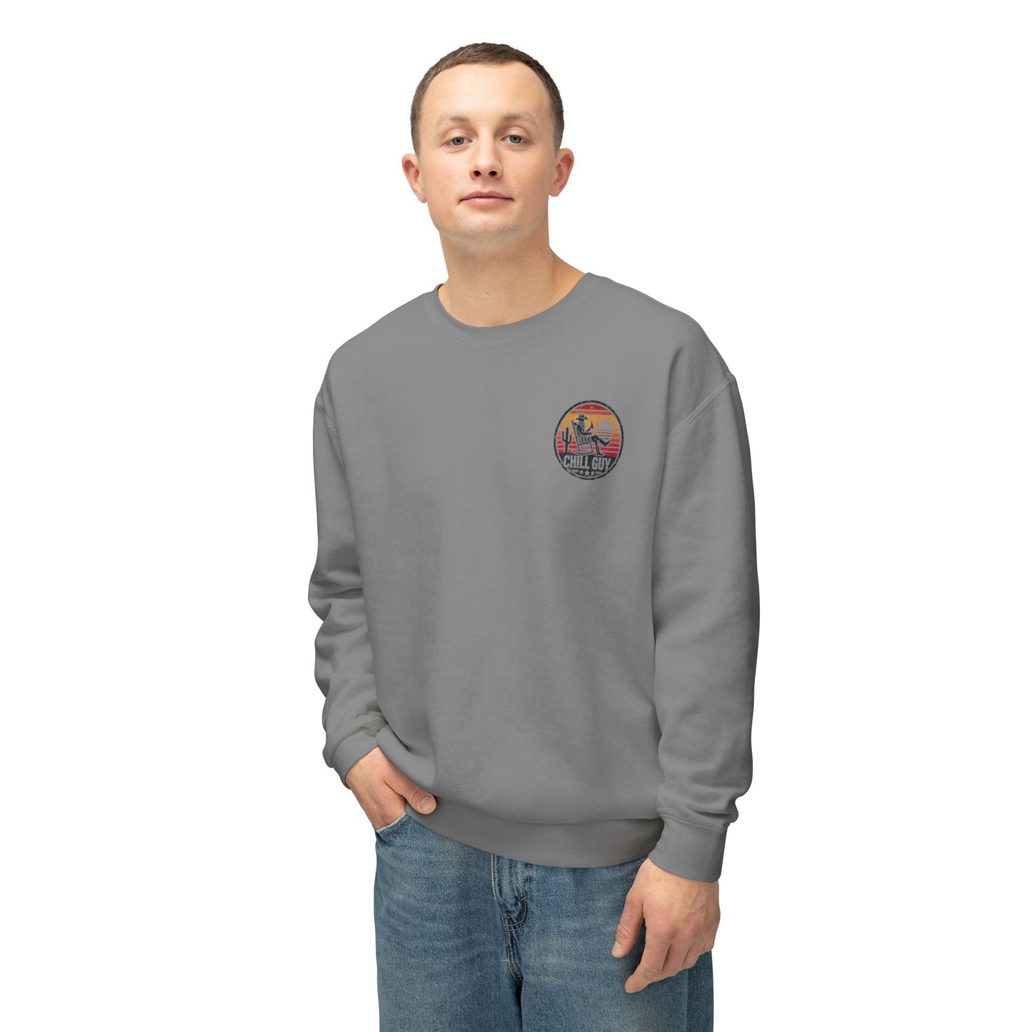 Chill Cowboy | Unisex Lightweight Crewneck Sweatshirt