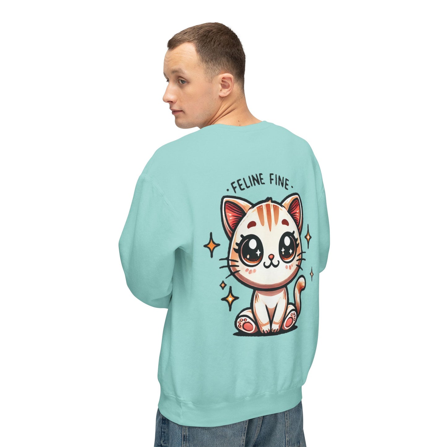 Feline Fine | Unisex Lightweight Crewneck Sweatshirt