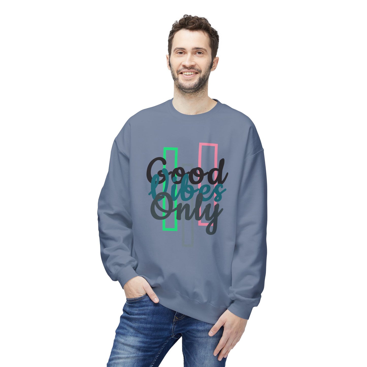 Good Vibes Only | Unisex Midweight Softstyle Fleece Crewneck Sweatshirt