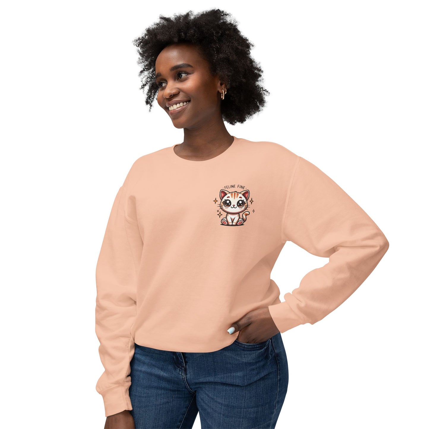 Feline Fine | Unisex Lightweight Crewneck Sweatshirt