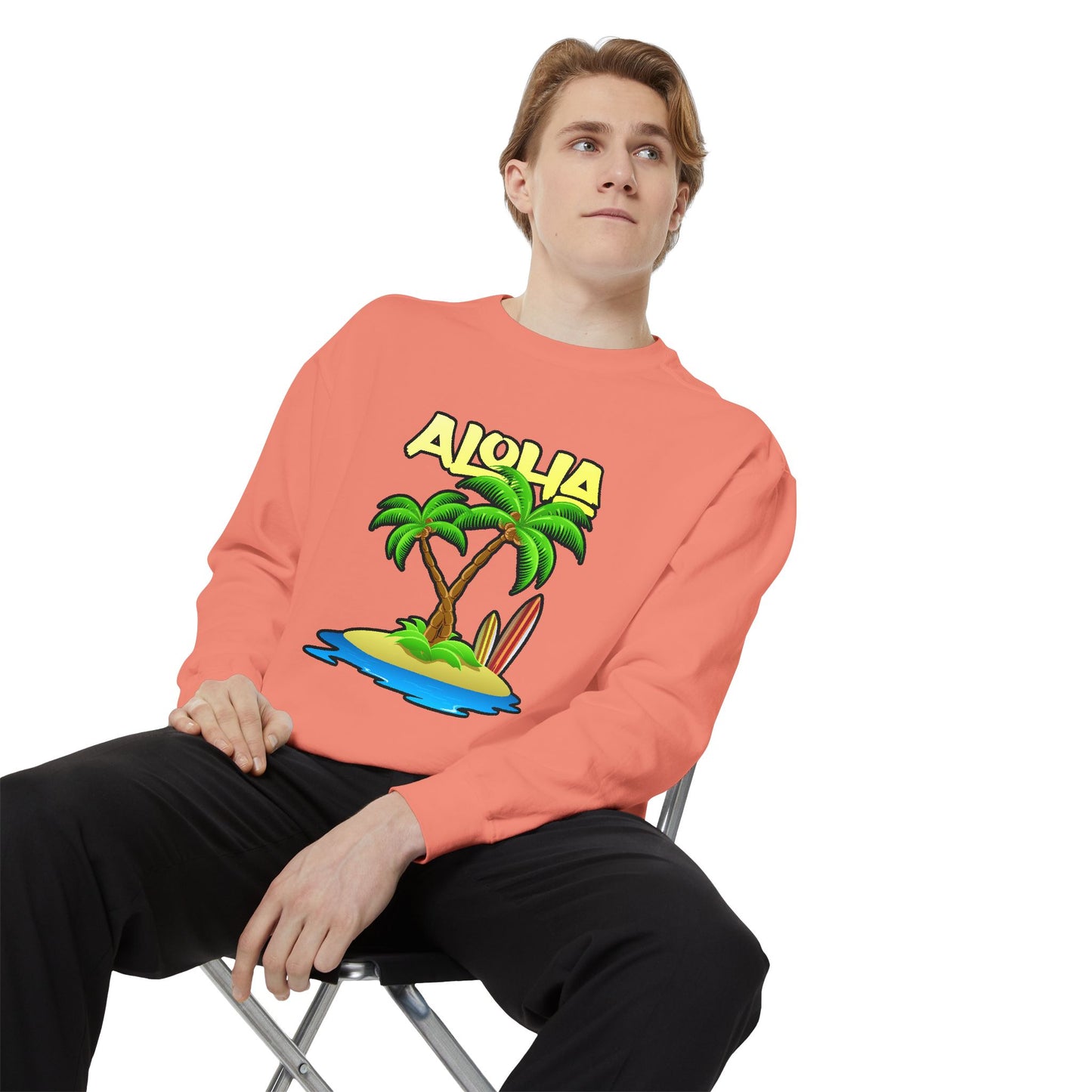 ALOHA | Unisex Garment-Dyed Sweatshirt