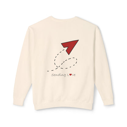 Sending Love | Unisex Lightweight Crewneck Sweatshirt