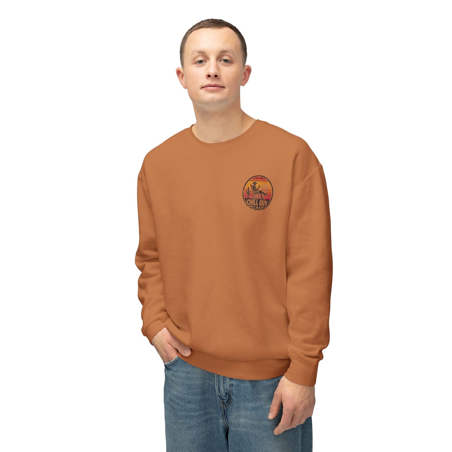 Chill Cowboy | Unisex Lightweight Crewneck Sweatshirt