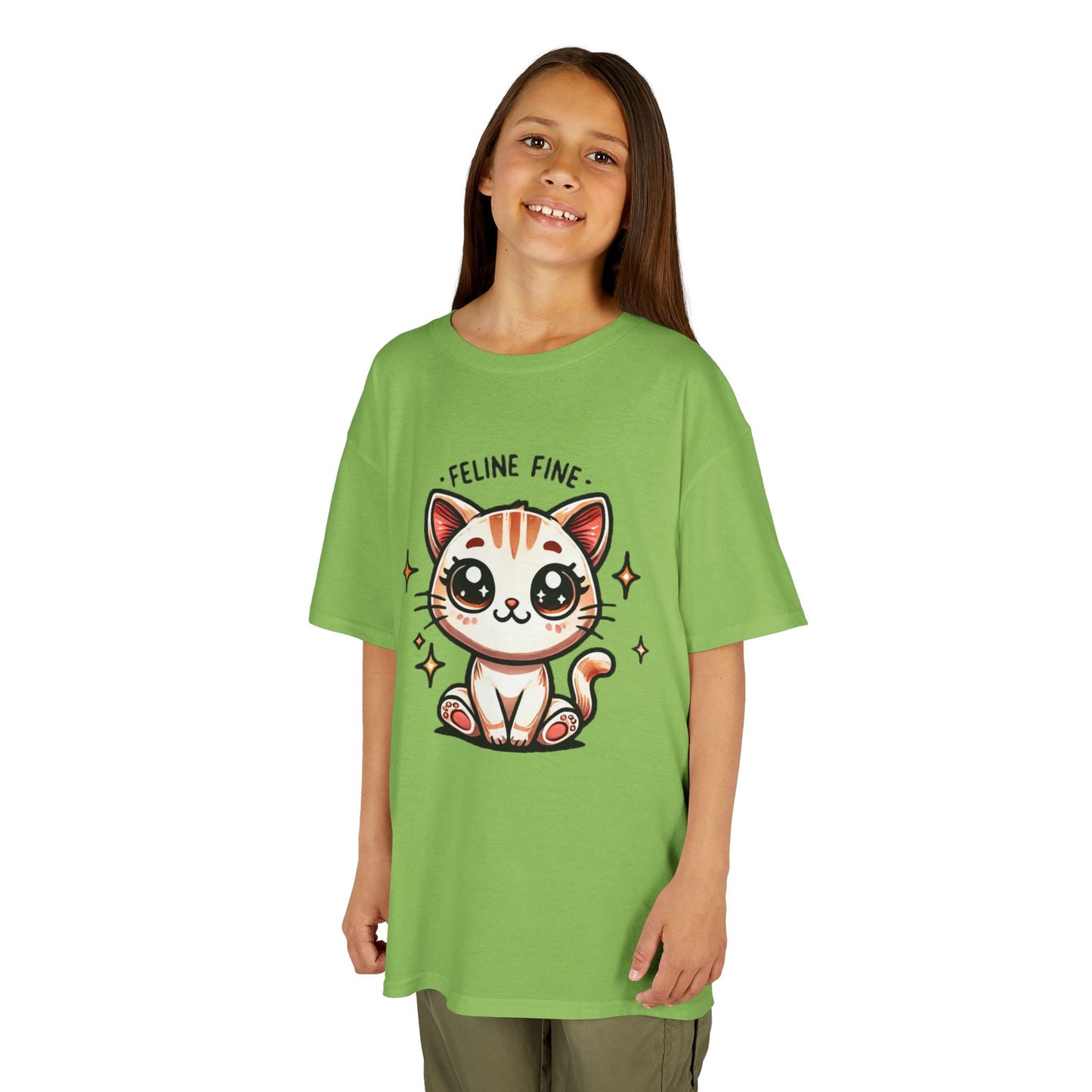 Feline Fine | Kids Heavy Cotton™ Tee