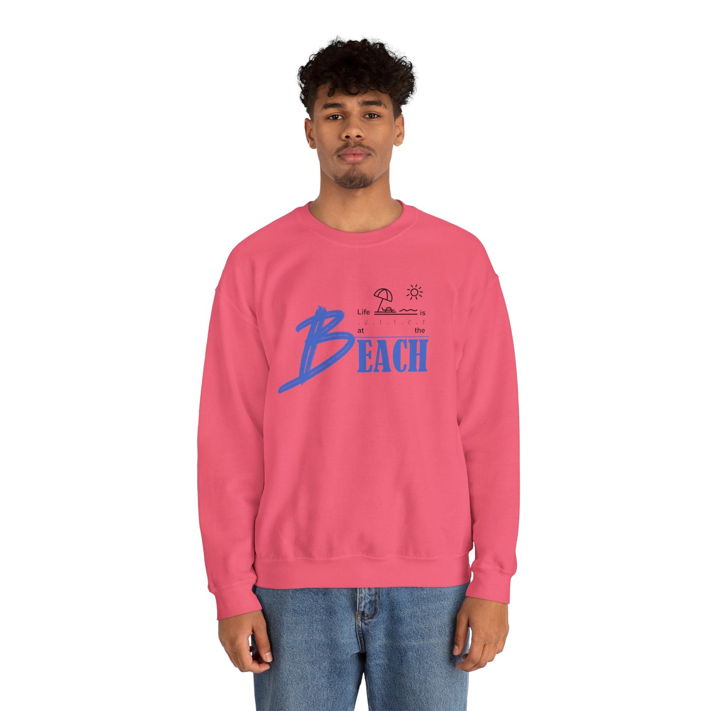 Life is Better at the Beach | Unisex Heavy Blend™ Crewneck Sweatshirt
