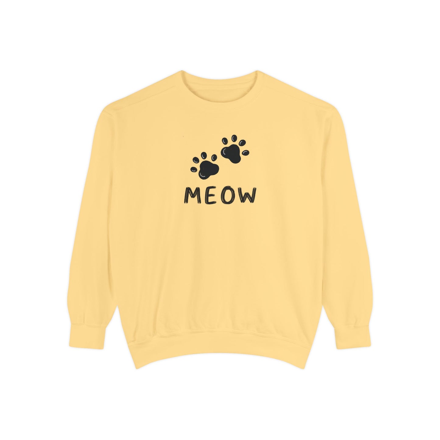 MEOW_Unisex Garment-Dyed Sweatshirt