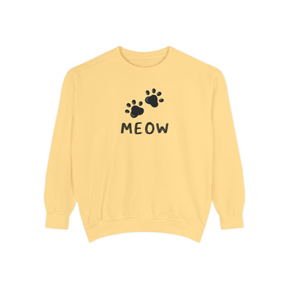 MEOW_Unisex Garment-Dyed Sweatshirt